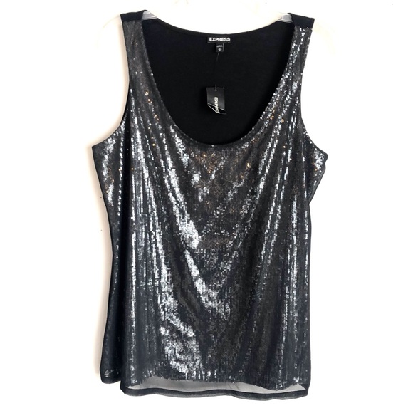 Express Sequin Tank Top Large - Picture 11 of 12